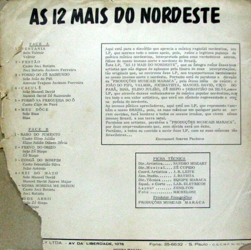 as-12-mais-do-nordeste-verso