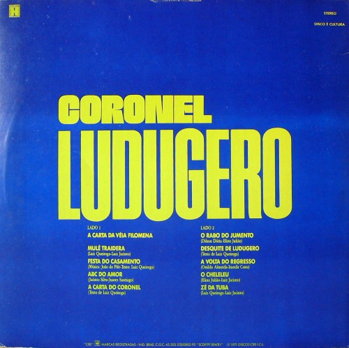 coronel-ludugero-1971-muita-saudade-verso