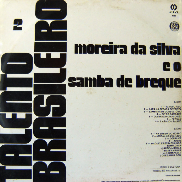 Samba de Breque - verso