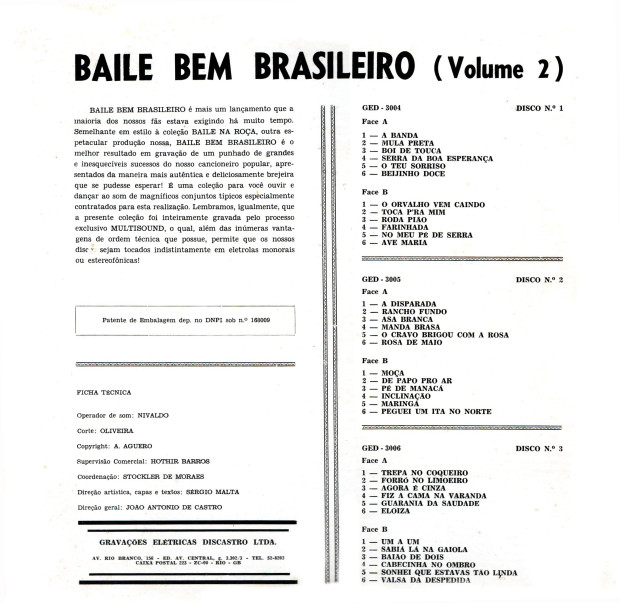 Baile bem brasileiro_Lista