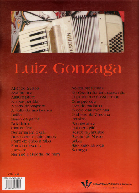 Luiz gonzaga - SongBook verso