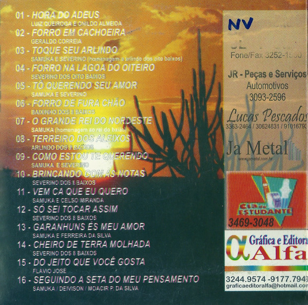 Severino dos 8 Baixos - verso