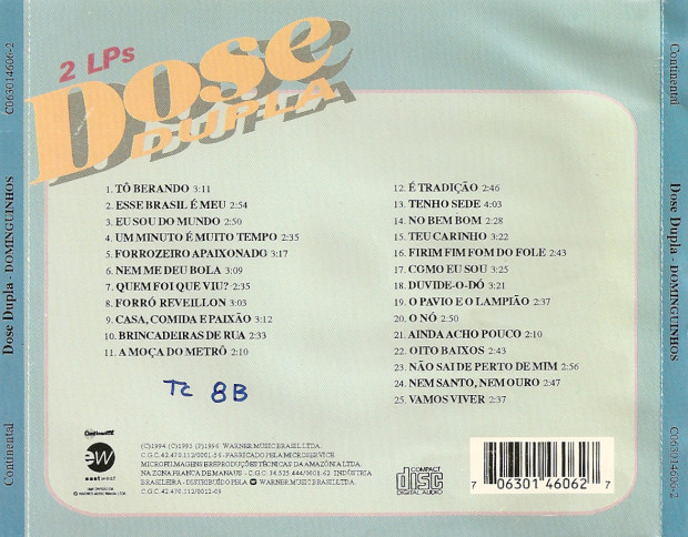 Dose dupla - verso